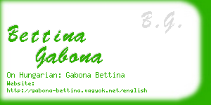 bettina gabona business card